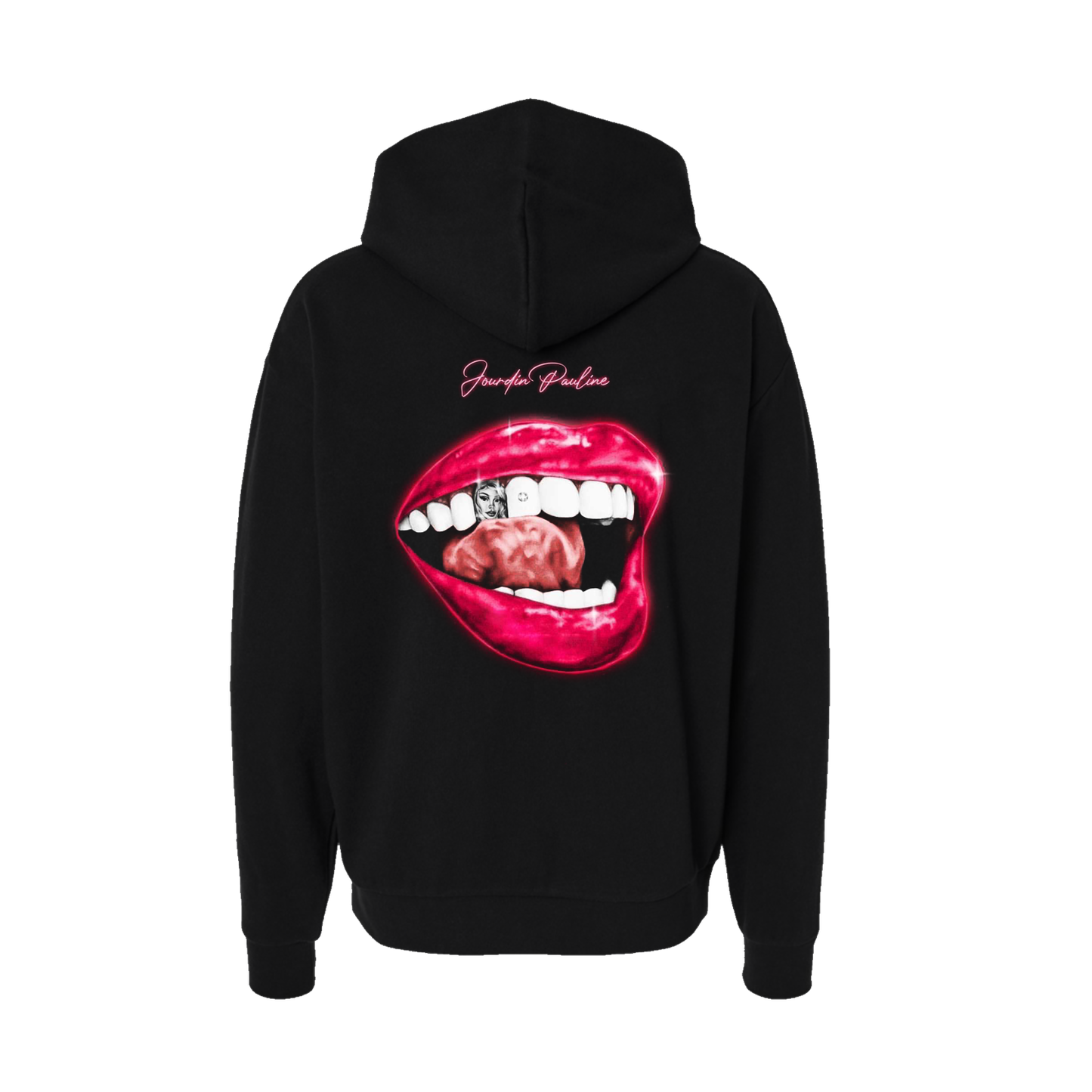 LIPS HOODIE - BLACK