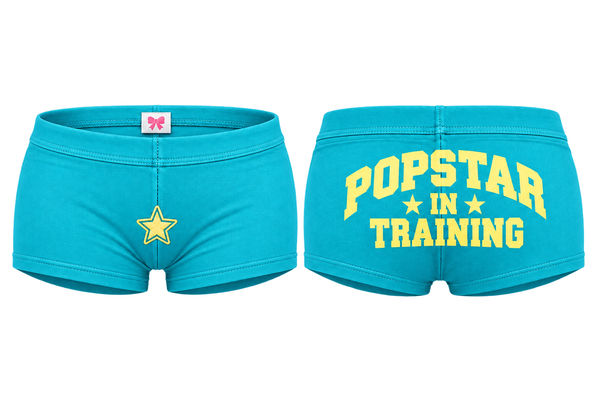 Turquoise shorts with background removed
